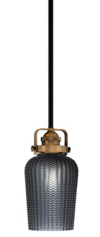 Easton One Light Mini Pendant in Matte Black & Brass (200|1941-MBBR-4252)