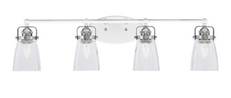 Easton Four Light Bath Bar in White & Brushed Nickel (200|1934-WHBN-461)
