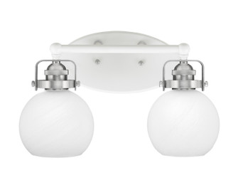 Easton Two Light Bath Bar in White & Brushed Nickel (200|1932-WHBN-4101)
