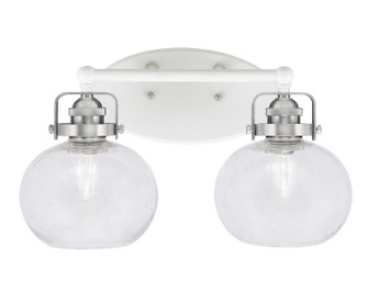 Easton Two Light Bath Bar in White & Brushed Nickel (200|1932-WHBN-202)
