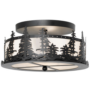 Tall Pines Two Light Flushmount in Textured Black (57|261120)