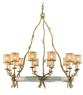 Parc Royale 12 Light Chandelier in Vintage Gold Leaf (68|66-012-VGL/SSL)