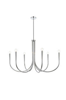 Layne Six Light Chandelier in Chrome (173|LD722D42C)