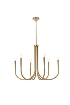 Layne Six Light Chandelier in Gold (173|LD722D30SG)