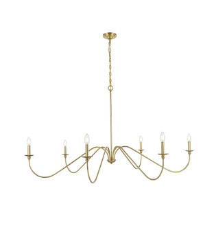 Rohan Six Light Chandelier in Brass (173|LD5056D60BR)