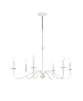 Rohan Six Light Chandelier in White (173|LD5056D30WH)