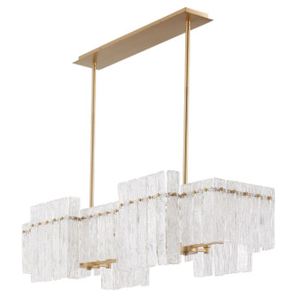 Othello Eight Light Linear Pendant in Aged Brass (208|11632)