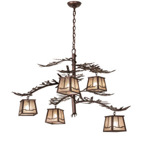 Pine Branch Five Light Chandelier in Mahogany Bronze (57|262132)