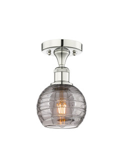 Edison One Light Semi-Flush Mount in Polished Nickel (405|616-1F-PN-G1213-6SM)