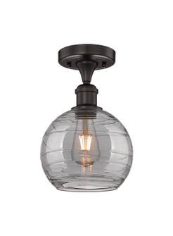 Edison One Light Semi-Flush Mount in Oil Rubbed Bronze (405|616-1F-OB-G1213-8SM)