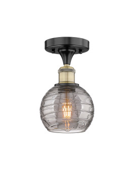 Edison One Light Semi-Flush Mount in Black Antique Brass (405|616-1F-BAB-G1213-6SM)