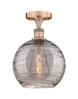 Edison One Light Semi-Flush Mount in Antique Copper (405|616-1F-AC-G1213-10SM)