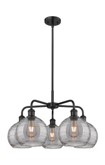 Ballston Five Light Chandelier in Matte Black (405|516-5CR-BK-G1213-8SM)