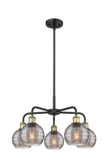 Ballston Five Light Chandelier in Black Antique Brass (405|516-5CR-BAB-G1213-6SM)