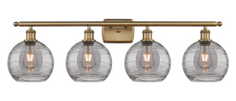 Ballston Four Light Bath Vanity in Brushed Brass (405|516-4W-BB-G1213-8SM)