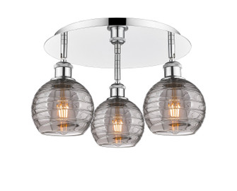 Ballston Three Light Flush Mount in Polished Chrome (405|516-3C-PC-G1213-6SM)