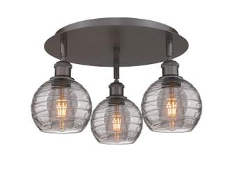 Ballston Three Light Semi-Flush Mount in Oil Rubbed Bronze (405|516-3C-OB-G1213-6SM)