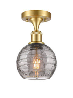 Ballston One Light Semi-Flush Mount in Satin Gold (405|516-1C-SG-G1213-6SM)