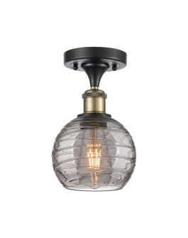 Ballston One Light Semi-Flush Mount in Black Antique Brass (405|516-1C-BAB-G1213-6SM)