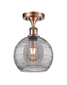 Ballston One Light Semi-Flush Mount in Antique Copper (405|516-1C-AC-G1213-8SM)