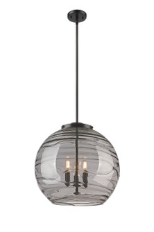 Ballston Three Light Pendant in Matte Black (405|221-3S-BK-G1213-18SM)