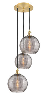 Ballston Three Light Pendant in Satin Gold (405|113B-3P-SG-G1213-10SM)