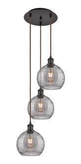 Ballston Three Light Pendant in Oil Rubbed Bronze (405|113B-3P-OB-G1213-8SM)