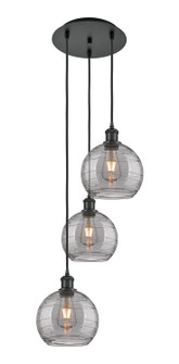 Ballston Three Light Pendant in Matte Black (405|113B-3P-BK-G1213-8SM)