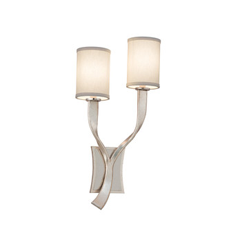 Roxy Two Light Wall Sconce in Modern Silver Finish With Polished Stainless Accents (68|158-12-SL/SS)