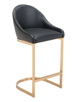 Scott Counter Chair in Black, Gold (339|101972)