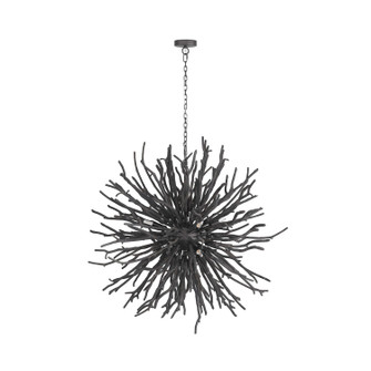 Finch Eight Light Chandelier in Dark Gray Wash (314|DLS01)