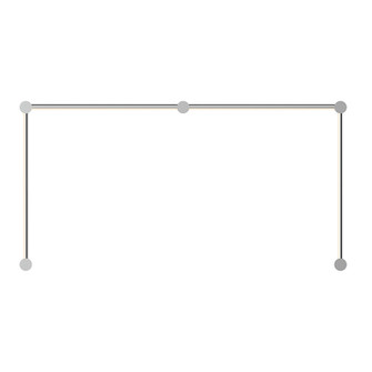 Purolinear 360 LED Wall Bar in Satin Chrome (69|23QSCN222R120PHA)