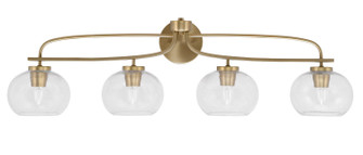 Cavella Four Light Bath Bar in New Age Brass (200|3914-NAB-202)