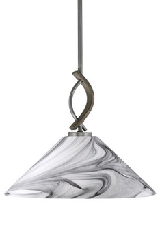 Monterey One Light Mini Pendant in Graphite & Painted Distressed Wood-look Metal (200|2901-GPDW-2169)