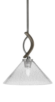 Monterey One Light Mini Pendant in Graphite & Painted Distressed Wood-look Metal (200|2901-GPDW-2122)