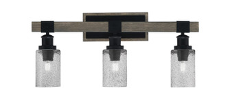 Tacoma Three Light Bath Bar in Matte Black & Painted Distressed Wood-look Metal (200|1843-MBDW-3002)