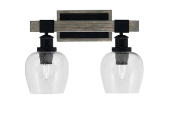 Tacoma Two Light Bath Bar in Matte Black & Painted Distressed Wood-look Metal (200|1842-MBDW-4810)