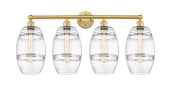 Edison Four Light Bath Vanity in Satin Gold (405|616-4W-SG-G557-8CL)