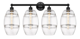 Edison Four Light Bath Vanity in Matte Black (405|616-4W-BK-G557-8CL)