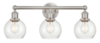 Edison Three Light Bath Vanity in Antique Copper (405|616-3W-AC-G122C-6CL)