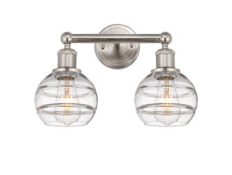 Edison LED Bath Vanity in Brushed Satin Nickel (405|616-2W-SN-G556-6CL)