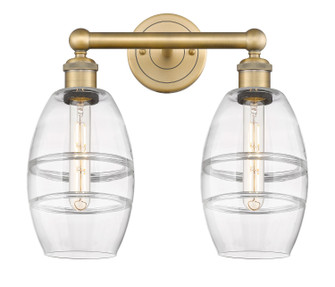 Edison Two Light Bath Vanity in Brushed Brass (405|616-2W-BB-G557-6CL)