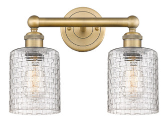Edison Two Light Bath Vanity in Brushed Brass (405|616-2W-BB-G112C-5CL)