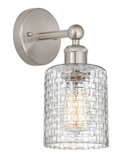 Edison One Light Wall Sconce in Brushed Satin Nickel (405|616-1W-SN-G112C-5CL)