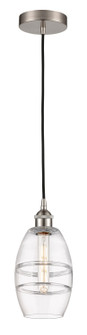 Edison One Light Mini Pendant in Brushed Satin Nickel (405|616-1P-SN-G557-6CL)