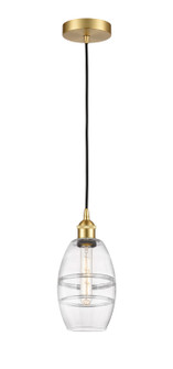 Edison One Light Mini Pendant in Satin Gold (405|616-1P-SG-G557-6CL)