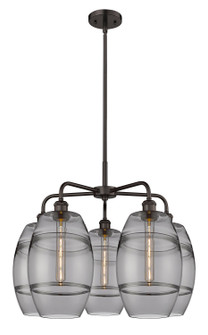 Ballston Five Light Chandelier in Oil Rubbed Bronze (405|516-5CR-OB-G557-8SM)