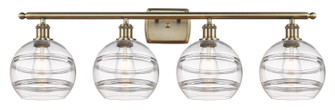 Ballston Four Light Bath Vanity in Antique Brass (405|516-4W-AB-G556-8CL)