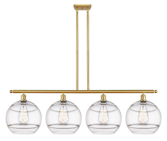 Ballston Four Light Island Pendant in Satin Gold (405|516-4I-SG-G556-12CL)
