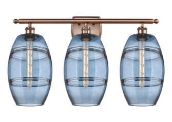 Ballston Three Light Bath Vanity in Antique Copper (405|516-3W-AC-G557-8BL)